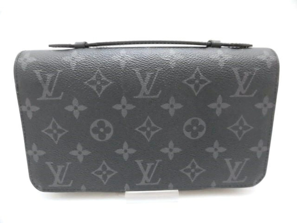 LOUIS VUITTON Zippy Shoulder Bag Monogram Eclipse Black